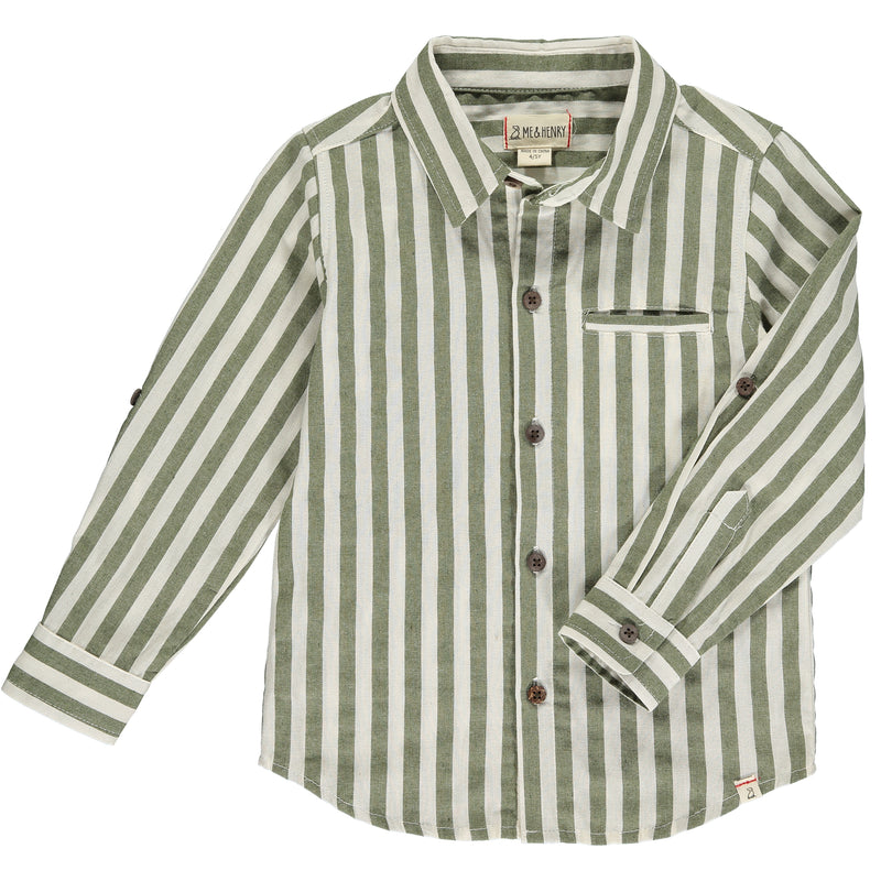 Green Stripe ATWOOD Woven Shirt