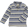 Blue/Cream/Brown Stripe SUMTER Pique Polo