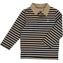  WAVERLY Black/Beige Stripe Polo