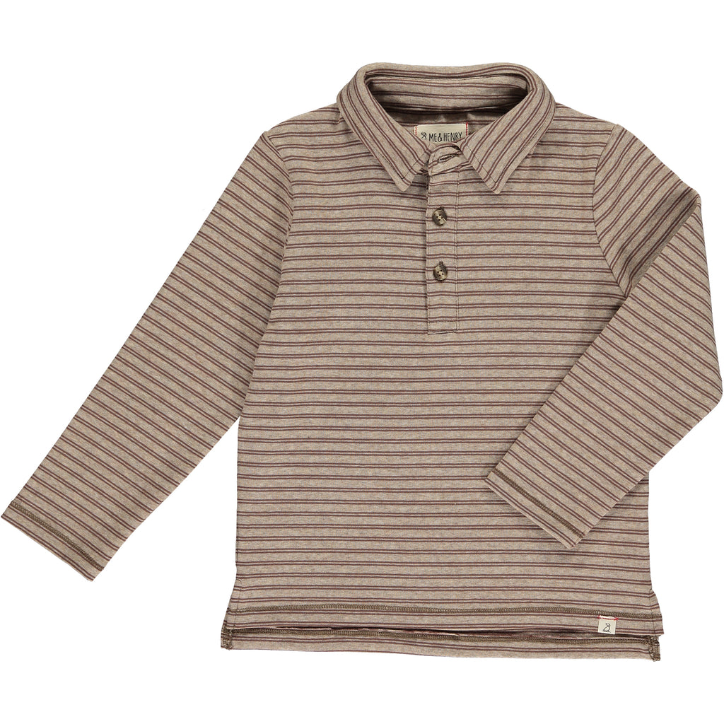 Double Brown Stripe MIDWAY Polo