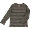 ADAMS Tan/Brown Stripe Ribbed Henley