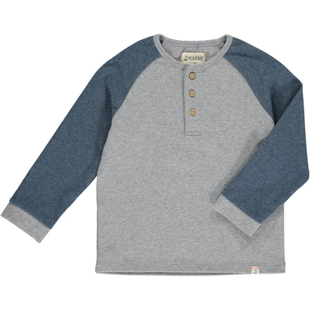 Boys Heathered Grey Henley Sweater by Me & Henry main image 0