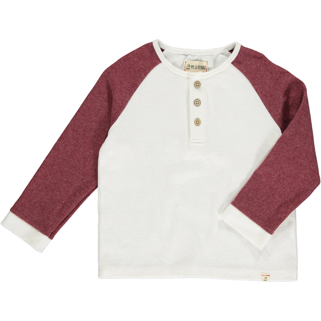 Boys Grey/White Stripe Henley Top by Me & Henry main image 0