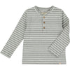 Grey/Cream Stripe ADAMS Ribbed Henley