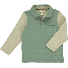  Green w/ Sage Arms Stripe TROY Polo