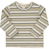 Beige/Blue/Green Toby Tee, long sleeved, horizontal stripes, full length