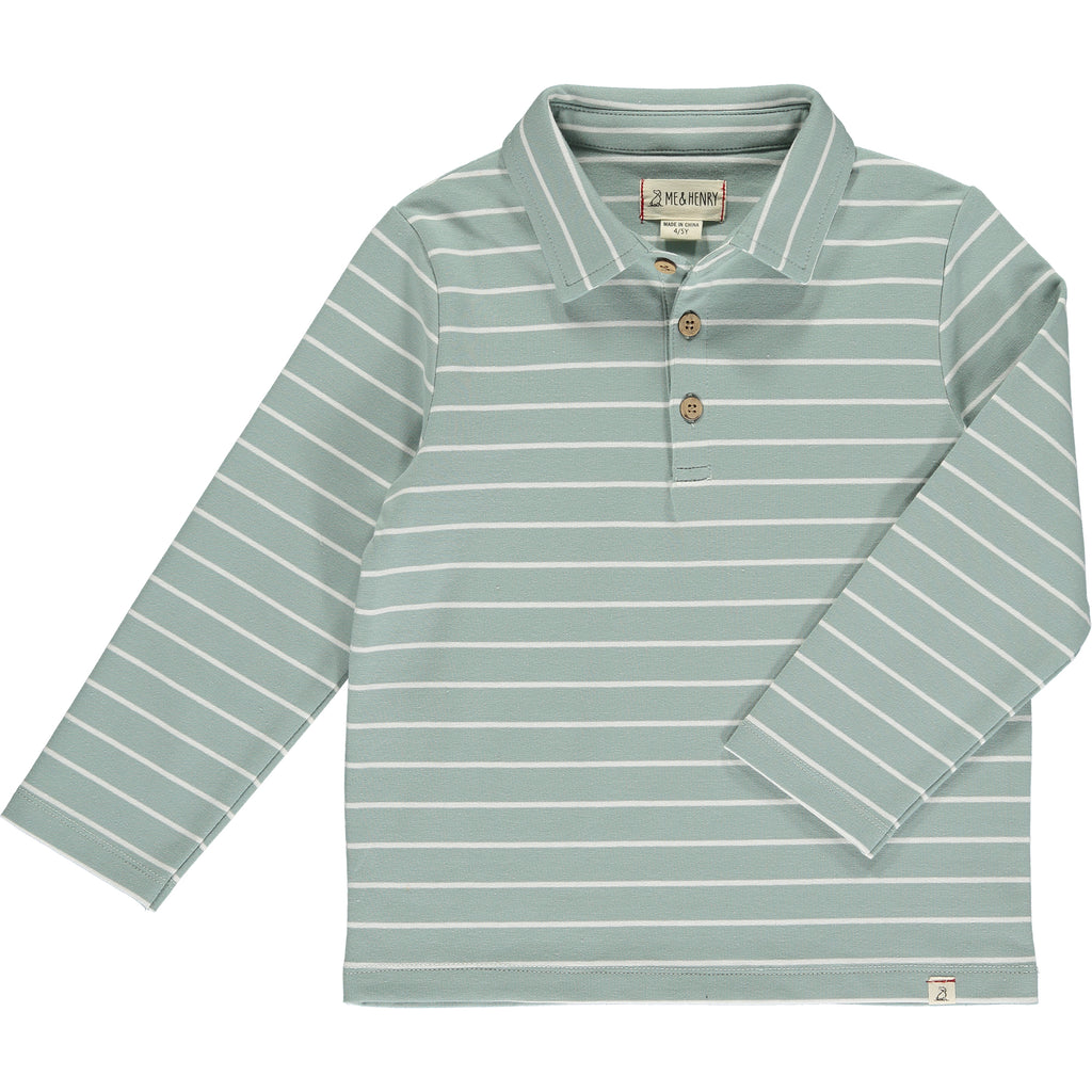 Mint/White Stripe MIDWAY Polo