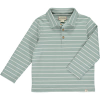 Mint/White Stripe MIDWAY Polo