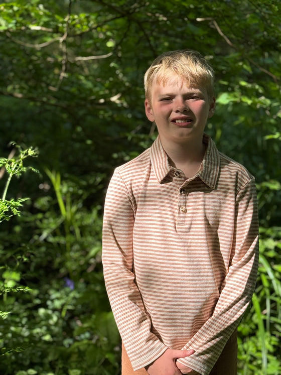 MIDWAY Double Pumpkin Stripe Polo