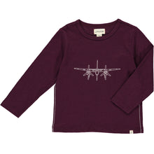  Burgundy Planes CHEROKEE Raglan Printed Tee