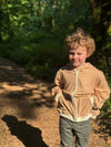 JAMES Pumpkin/Cream Cosy Stripe Hooded Top