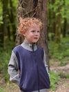 JOSHY Navy Grey Arms Sweater Jacket