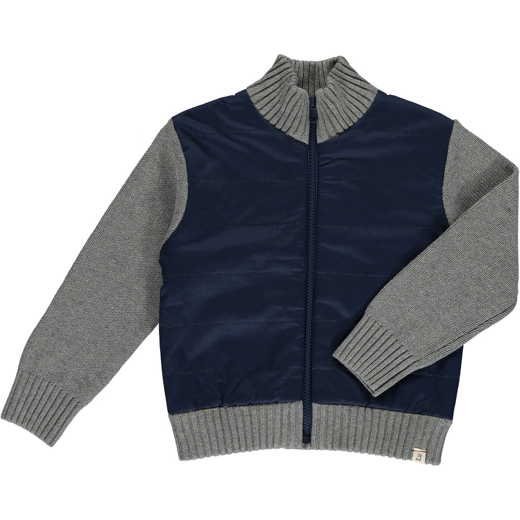 Navy Grey Arms JOSHY Sweater Jacket