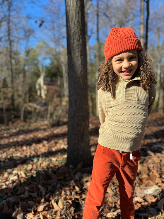 Beige Cable Sweater