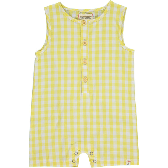 CABIN Yellow Plaid Playsuit