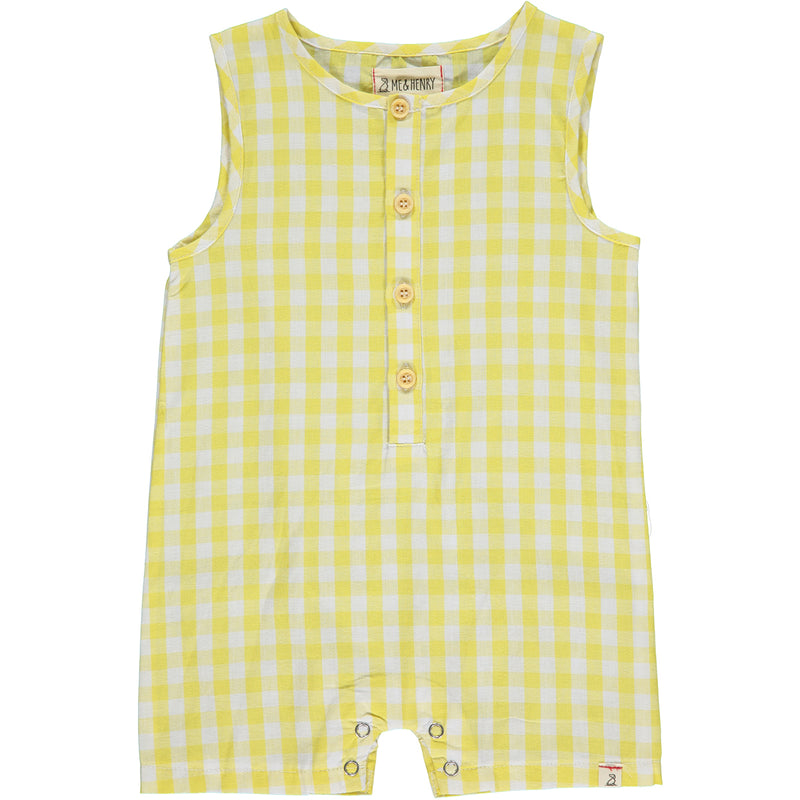 CABIN Yellow Plaid Playsuit