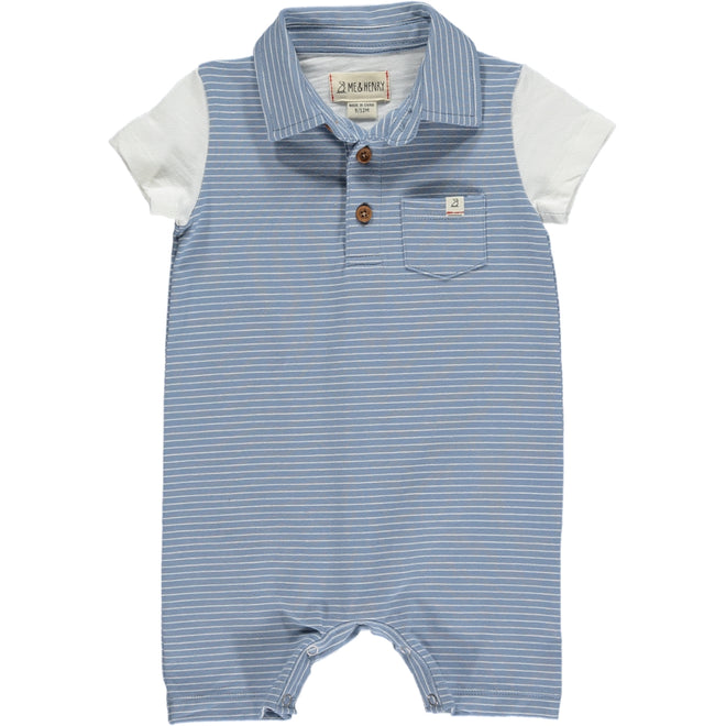 Boys Burgundy/Cream Stripe Jersey Onesie or Top by Me & Henry main image 1