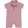 DRIFT Pink/Blue Stripe Polo Romper