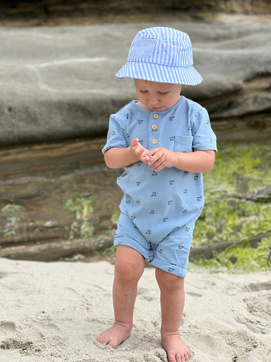 CHAP Blue Heathered Woven Cap