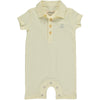 Cream Pique Polo Romper