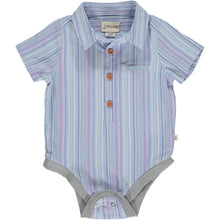  HELFORD Multi Blue Stripe Woven Onesie