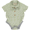 HELFORD Green Floral Woven Onesie