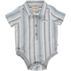 HELFORD Blue Stripe Woven Onesie