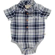  HELFORD Navy/White Plaid Woven Onesie