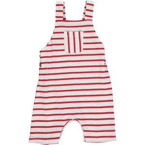DANDY Red/White Jersey Overalls