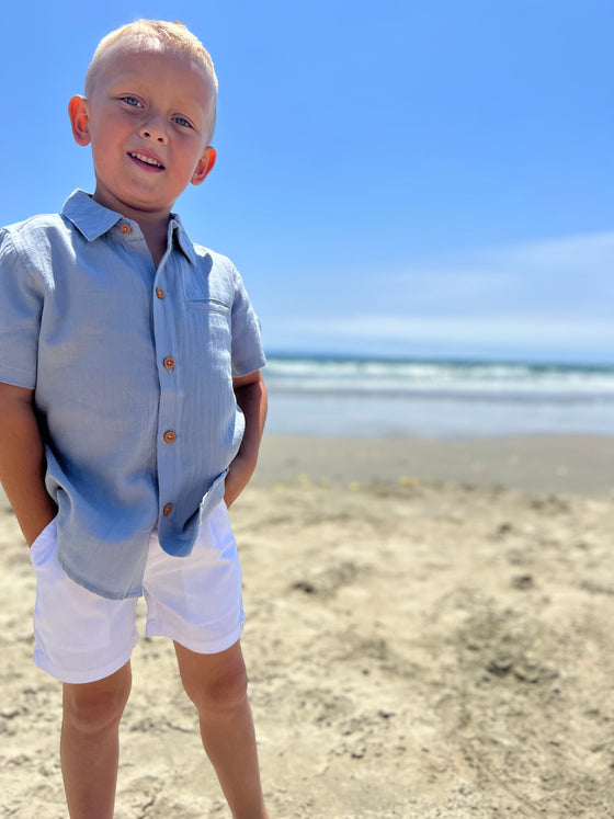 NEWPORT Pale Chambray Woven Shirt