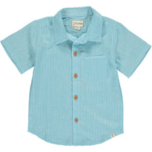  MENS NEWPORT Aqua/Royal Stripe Woven Shirt