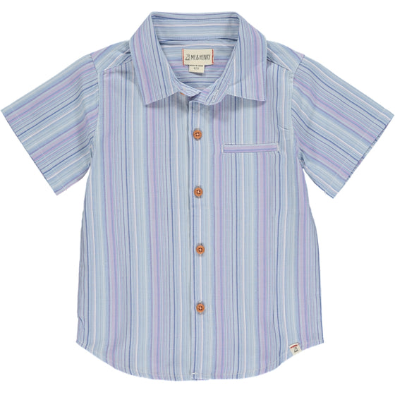 NEWPORT Multi Blue Stripe Woven Shirt