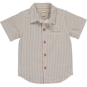NEWPORT Beige/White Stripe Woven Shirt