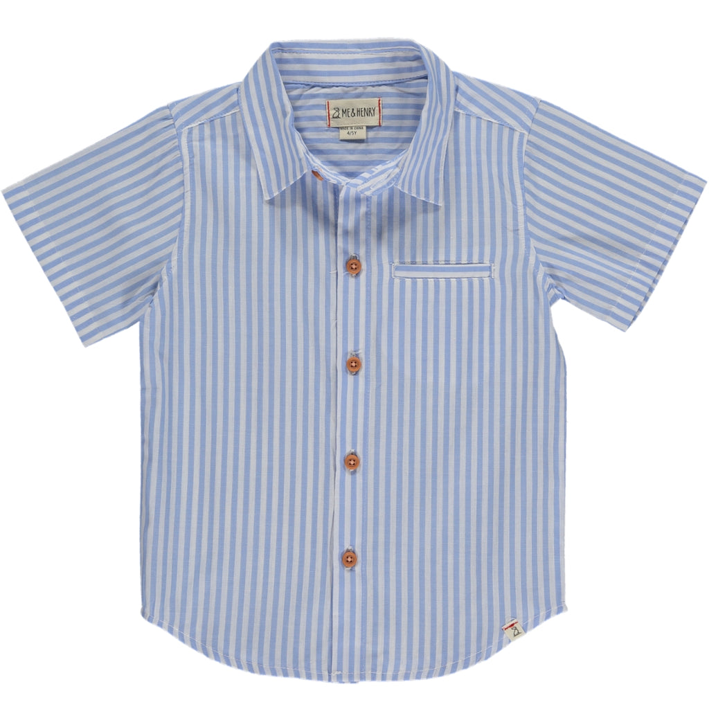 NEWPORT Blue/White Stripe Woven Shirt