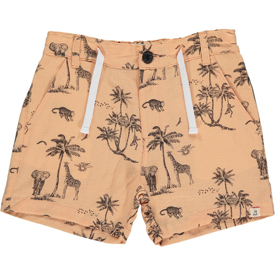 PRAIRIE Pale Orange Savannah Giraffe Shorts