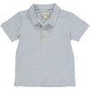 STARBOARD Blue/Cream Pique Stripe Polo