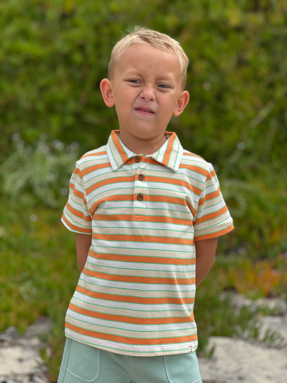 Flagstaff Orange/Cream Multi Stripe Polo