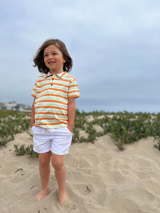 Flagstaff Orange/Cream Multi Stripe Polo