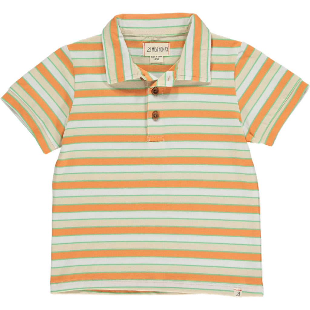 Flagstaff Orange/Cream Multi Stripe Polo
