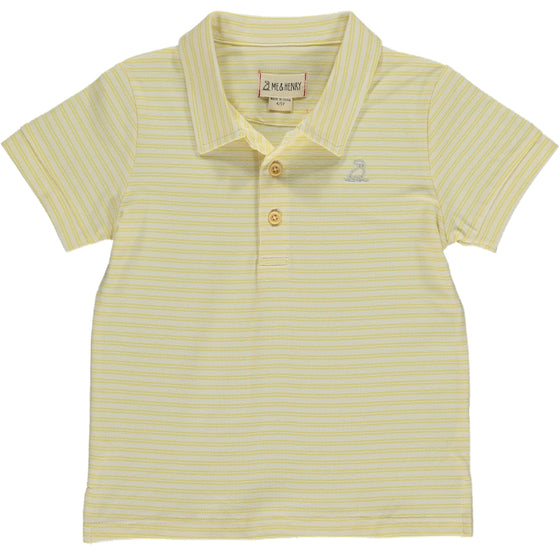Starboard Yellow/Cream Stripe Polo