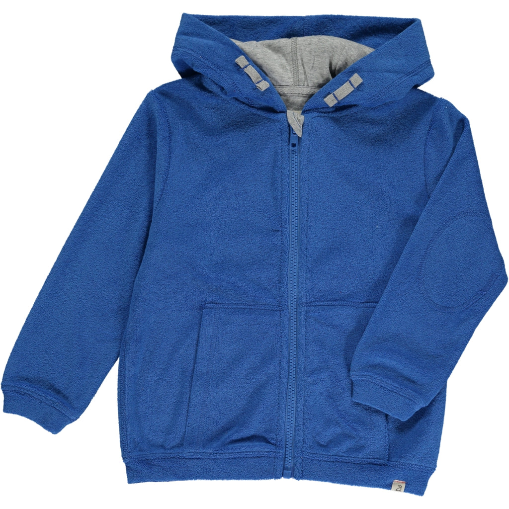 CORNWALL Terry Towelling Royal Zip-Up