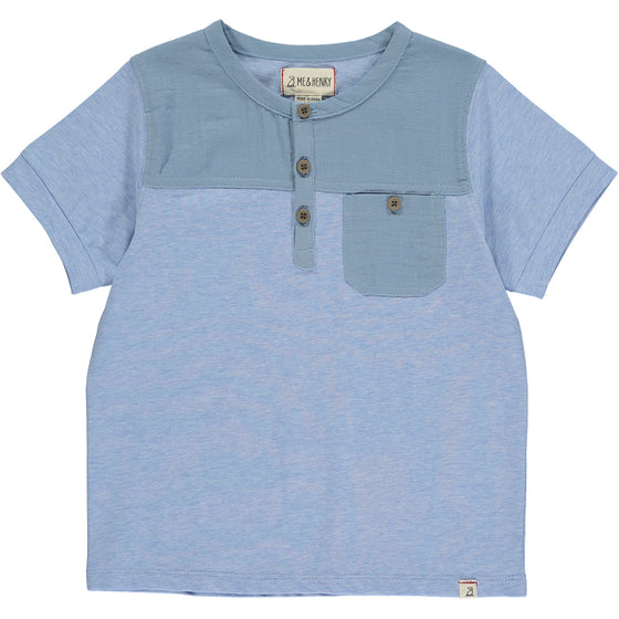 BOARDWALK Blue Panelled Top