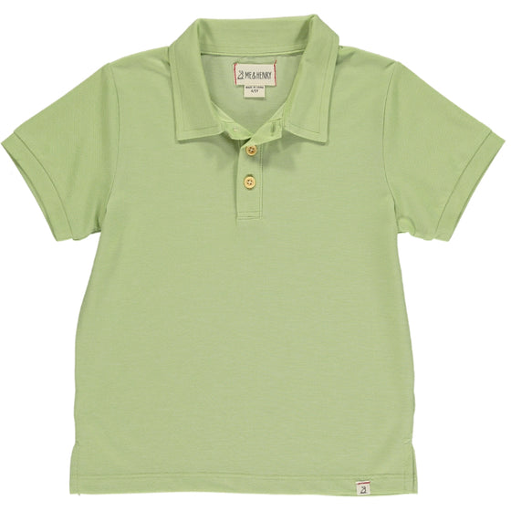 SHIPPING Green Pique Polo