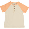 BEACON Cream/Peach Raglan Henley Tee