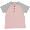 BEACON Pink White Raglan Tee