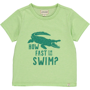 FALMOUTH Lime How Fast Can You Swim Tee