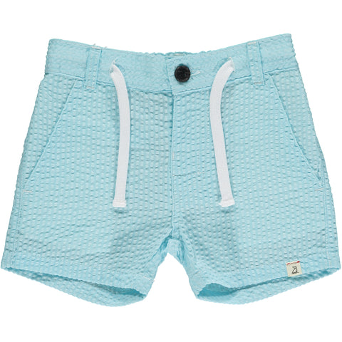 Crew Aqua Seersucker Shorts