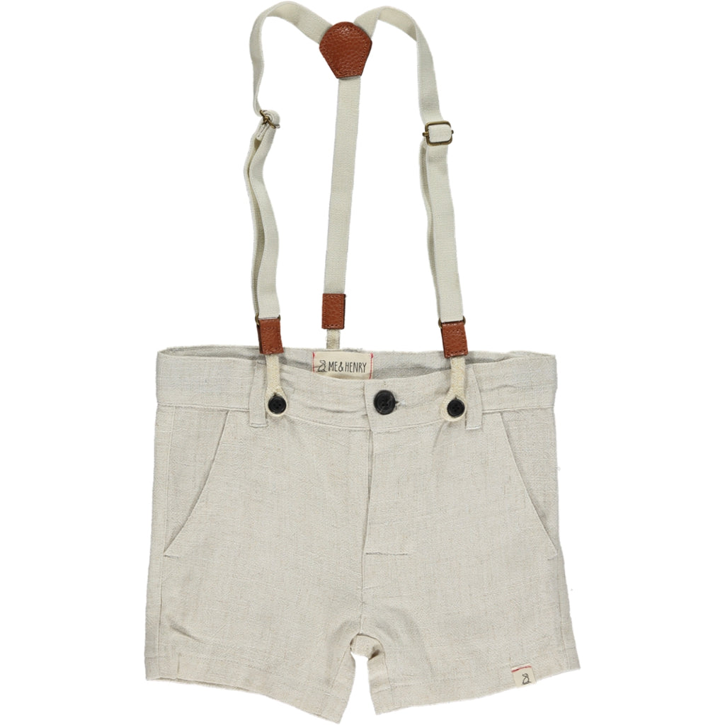 CAPTAIN Cream Shorts with adjustable straps