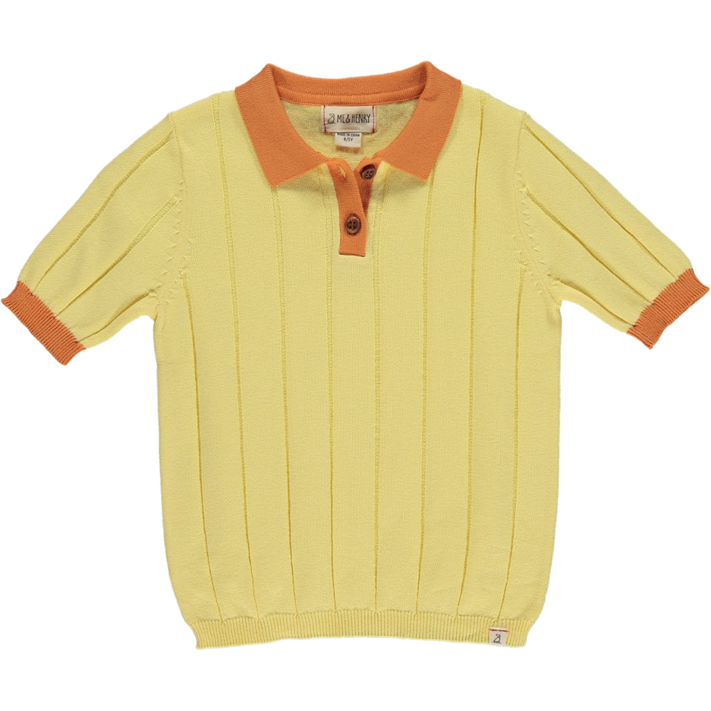 Ollie Yellow Knitted Polo