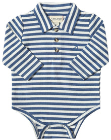  Blue/White SEYMOUR Polo Onesie